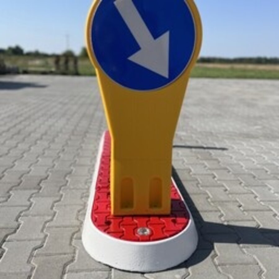 Îlot de circulation modulaire pièce d'extrémité rouge-8