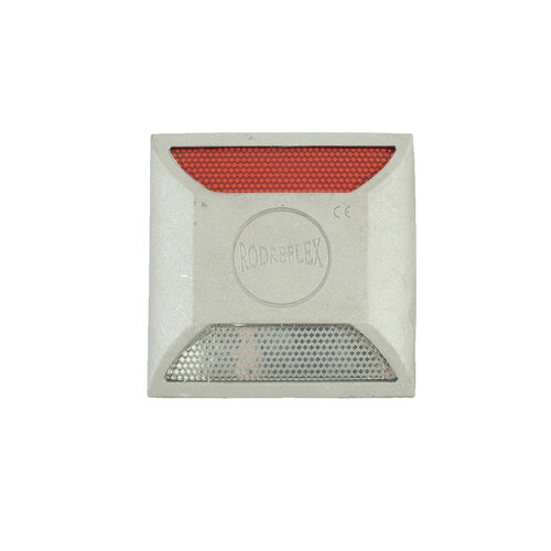 Wegdekreflector (Kattenoog) - rood/wit 