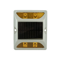 thumb-Wegdekreflector met knipperend  LED licht op zonne energie GEEL/GEEL (Incl. € 0.073 BEBAT)-1