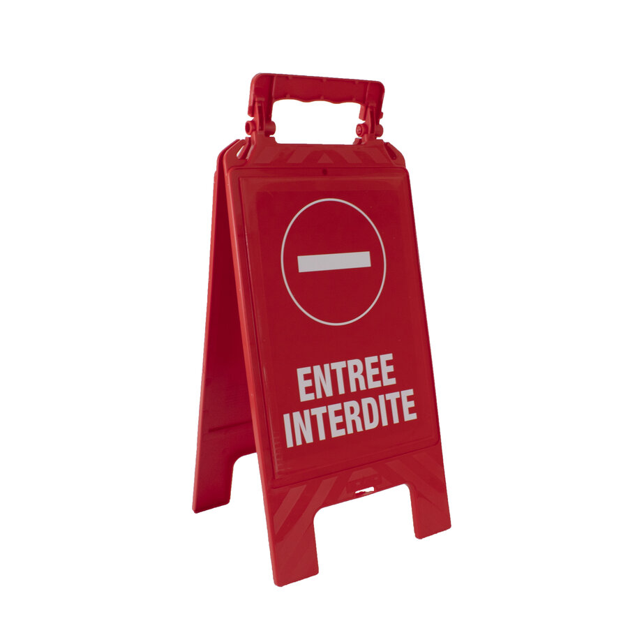 Chevalet de signalisation "Entree interdite"-2