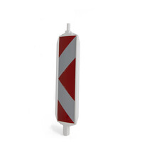 thumb-Balise de chantier Type 2 A+ B - 250 x 1000 mm - CHEVRONS - 60x60 mm-1