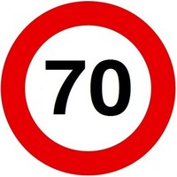 Bord C43: Snelheidsbeperking tot km/h - Dia 400