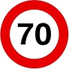 Panneau C43: Limitation de vitesse  - Dia 700