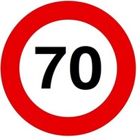 Panneau C43: Limitation de vitesse  - Dia 700