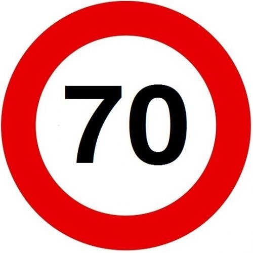 Bord C43: Snelheidsbeperking tot km/h - Dia 700 