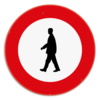 Panneau C19: Pas de passages pour personnes à pied - Dia 700