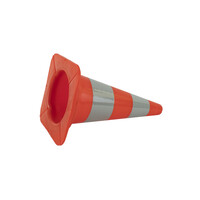 thumb-Cône de signalisation en PVC - 50 cm - Classe 2-3