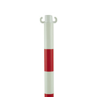 thumb-Poteau PVC socle chantier 9 kg à lester. 90 cm. Rouge / Blanc-2