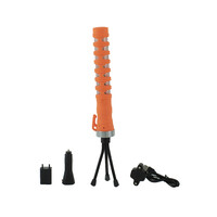 thumb-Baton de police lumineux - orange - rechargeable-3
