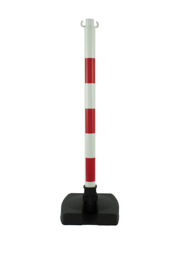 Paal in PVC "Bi-Pose" 90 cm rood / wit 4 kg 