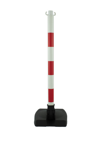 Poteau PVC "Bi-pose" 90 cm rouge / blanc 4 kg 