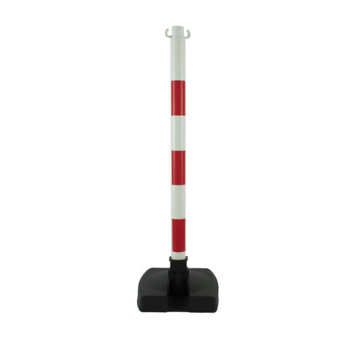 Poteau PVC "Bi-pose" 90 cm rouge / blanc 4 kg 