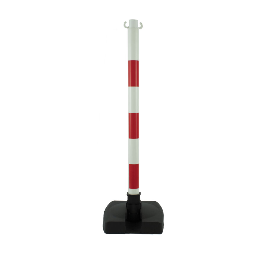 Poteau PVC "Bi-pose" 90 cm rouge / blanc4 kg-1