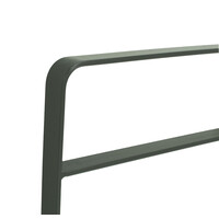 thumb-Arceau de vélo en acier plat 750 x 1050 mm avec tube traversal - RAL 7043-4