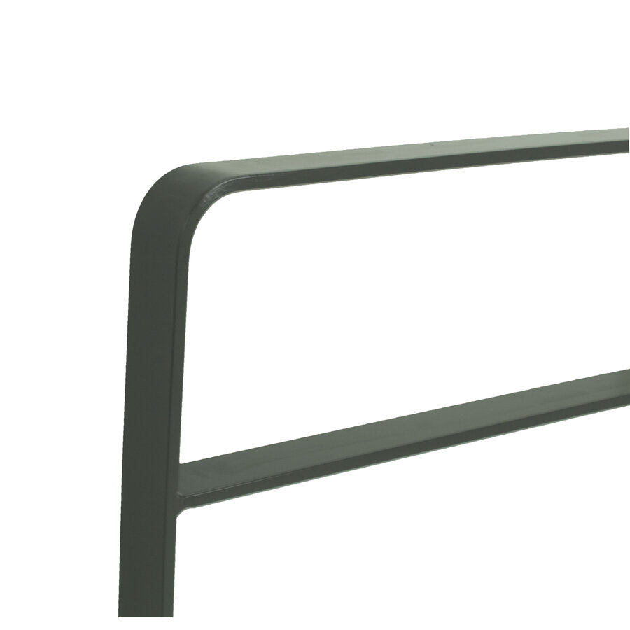 Arceau de vélo en acier plat 750 x 1050 mm avec tube traversal - RAL 7043-4