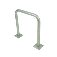 thumb-Fietsbeugel U-vorm 600 x 650 mm met voetplaat uit gegalvaniseerd staal-2