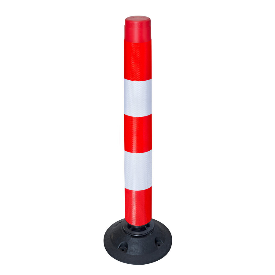 Balise auto relevable Flexpin - Rouge/Blanc - 100 cm-1