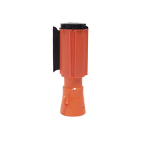 thumb-Haspel met afzetlint voor verkeerskegels - 3 m x 100 mm. Rood Wit-1