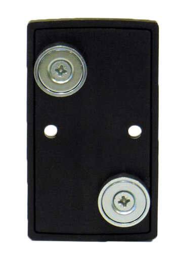 Magnetische wandplaat voor het fixeren van een 50 mm afzet band/lint 