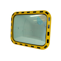 thumb-Miroir industrie 600 x 800 mm avec cadres en jaune et noir-1