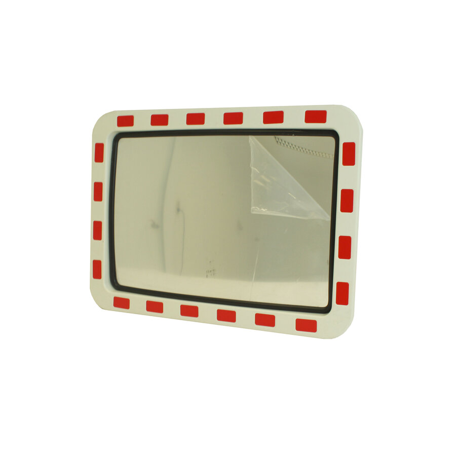 Miroir de circulation 'TRAFFIC DELUXE' 400 x 600 mm - rouge/blanc-1