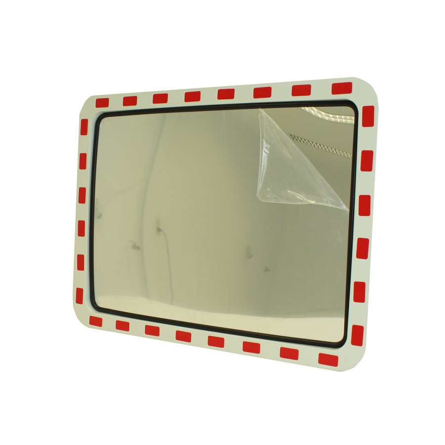 Miroir de circulation 'TRAFFIC DELUXE' 600 x 800 mm - rouge/blanc-1