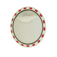 thumb-Miroir de circulation 'TRAFIC DELUXE' (Rond) 600 mm - rouge/blanc-1