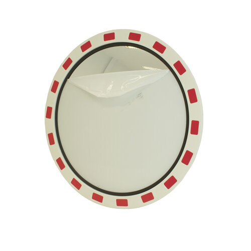 Miroir de circulation 'TRAFIC DELUXE' 600 mm - rouge/blanc 