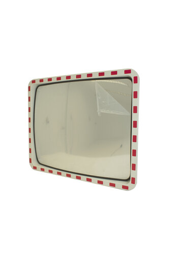 Verkeersspiegel 'TRAFFIC DELUXE' 800 x 1000 mm - rood/wit 