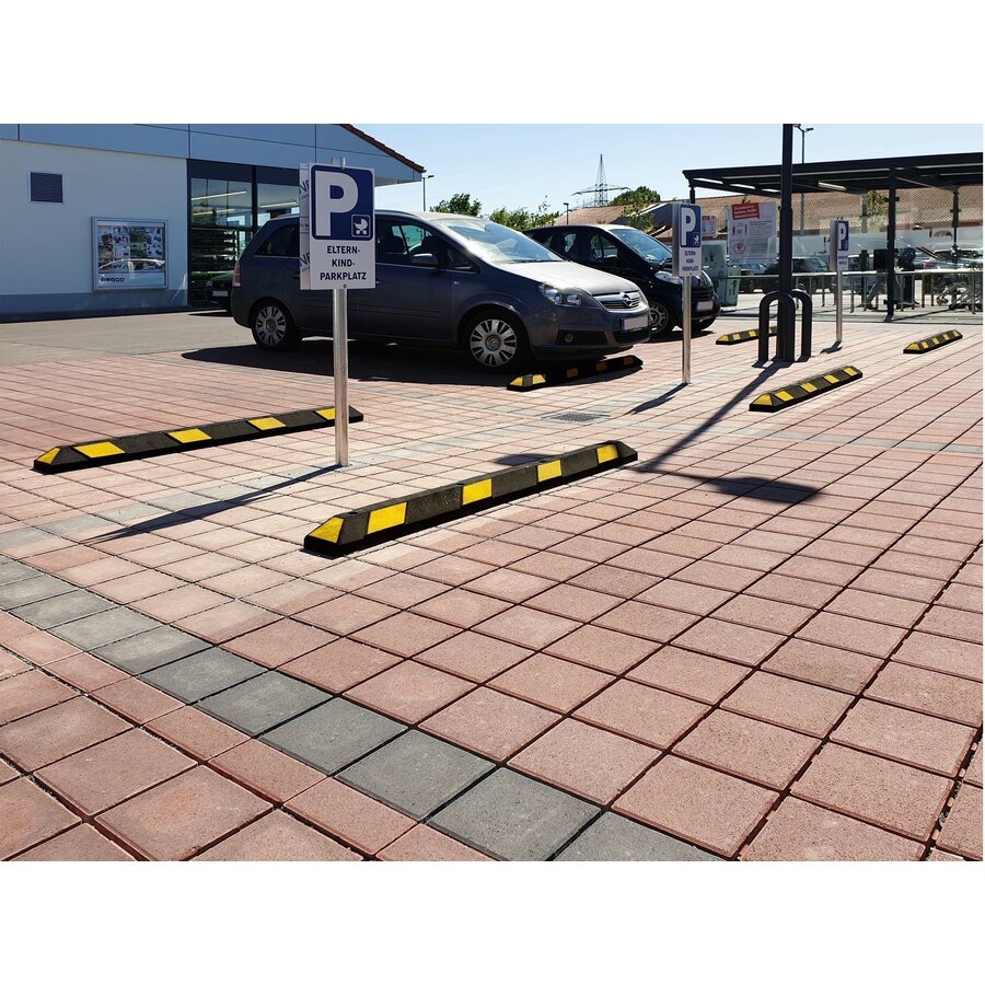 Park aid parkeerstop 180 cm - wit/zwart-3