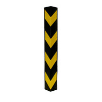 thumb-Protection d'angle caoutchouc - jaune/noir - 800 x 100 x 8 mm-1