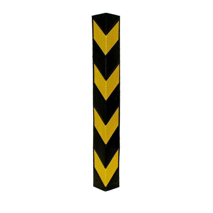 Protection d'angle caoutchouc - jaune/noir - 800 x 100 x 8 mm-1