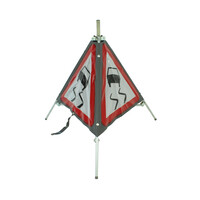 thumb-Signalisation 'TRIPAN' - panneau A15 - CHAUSSEE GLISSANTE - pliable-2