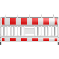 thumb-Werfhek Euro-barrier -  200 x 100 cm - rood/wit-1