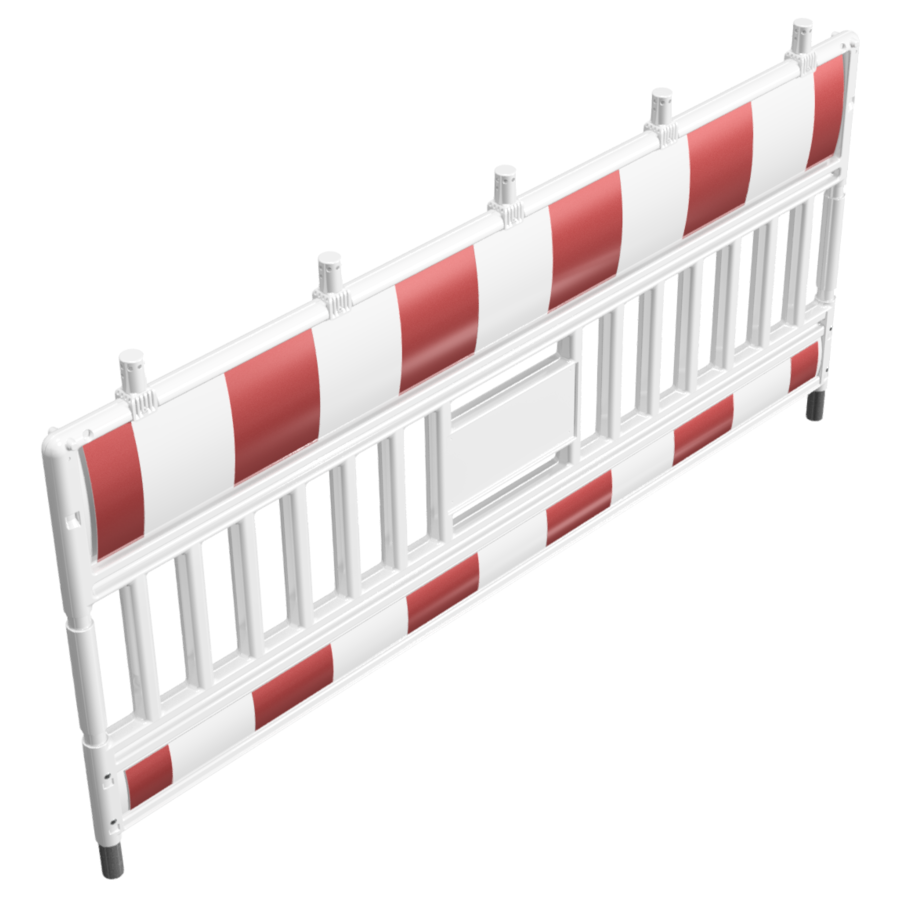 Werfhek Euro-barrier -  200 x 100 cm - rood/wit-2