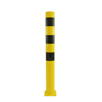 thumb-Rampaal Ø 152 mm op voetplaat - 1500 mm - thermisch verzinkt en gepoedercoat - geel/zwart-1