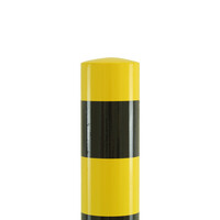 thumb-Poteau de protection Ø 152 mm sur platine - 1500 mm - galvanisé à chaud et thermolaqué - jaune/noir-2