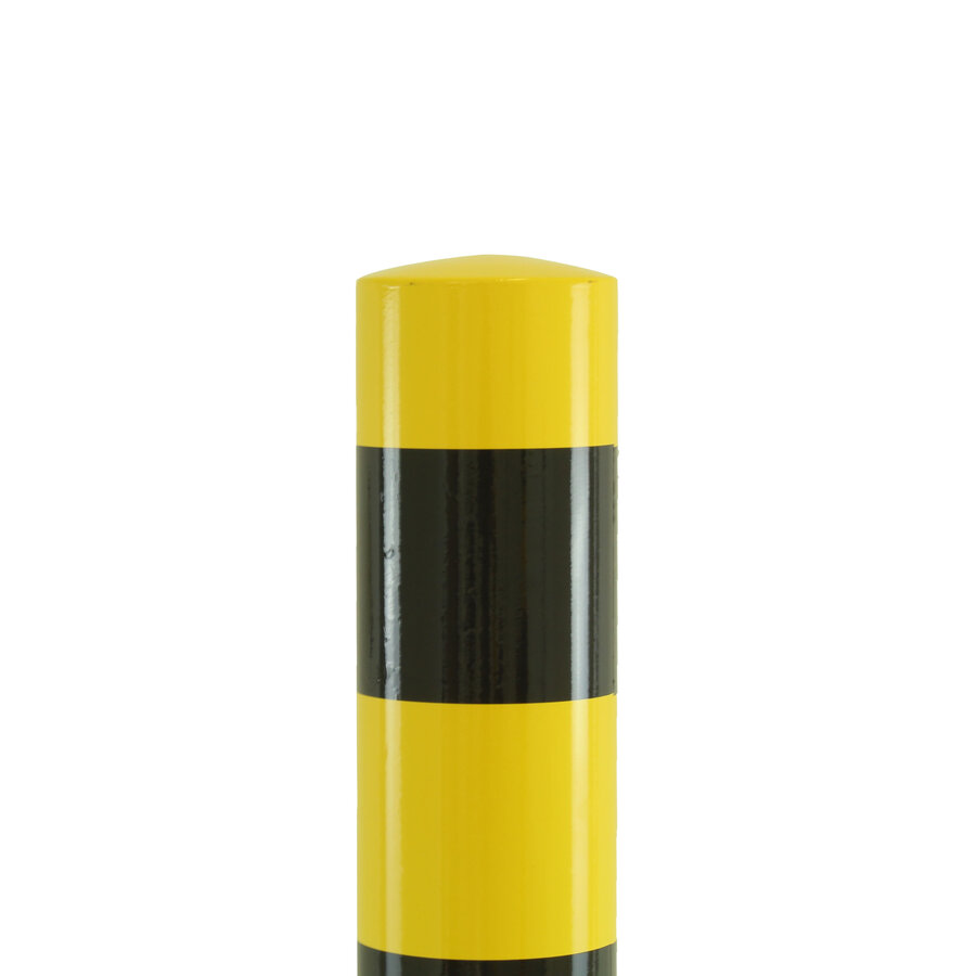 Rampaal Ø 152 mm op voetplaat - 1500 mm - thermisch verzinkt en gepoedercoat - geel/zwart-2