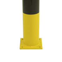thumb-Poteau de protection Ø 159 mm sur platine - 1200 mm - galvanisé à chaud et thermolaqué - jaune/noir-3