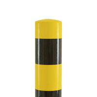 thumb-Rampaal Ø 159 mm om in te betonneren - thermisch verzinkt en gepoedercoat - geel/zwart-2