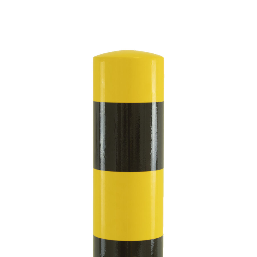 Rampaal Ø 159 mm om in te betonneren - thermisch verzinkt en gepoedercoat - geel/zwart-2