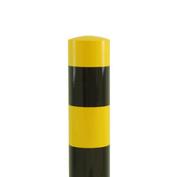 thumb-Poteau de protection Ø 159 mm sur platine - 1000 mm - galvanisé à chaud et thermolaqué - jaune/noir-2