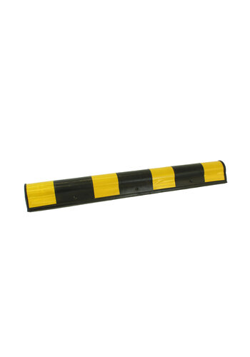 Hoekbescherming rubber 800x135x10 mm afgerond - geel/zwart 