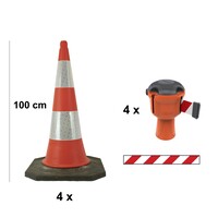 thumb-Skipper BIG kegelset 81 m2 met 100 cm Bigfoot kegels en Skipper afzetlinthouders-1