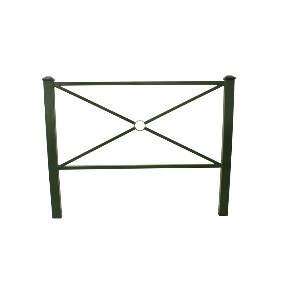 Groot pagode hek 158 x 80 cm hoogte - Groen Ral 6009-1