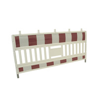 thumb-Werfhek Euro Barrier - wit-rood - 1100 x 2100 mm-2