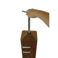 thumb-Diamantkoppaal Azobe hardhout + 2 reflecterende bandjes - uitneembaar-4