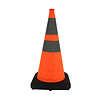 Cône de signalisation pliable lesté avec LED intégrée - 70 cm