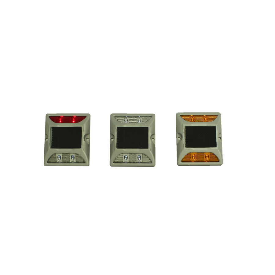 Plot solaire encastré clignotant ROUGE/BLANC (€ 0.075 BEBAT incl.)-4