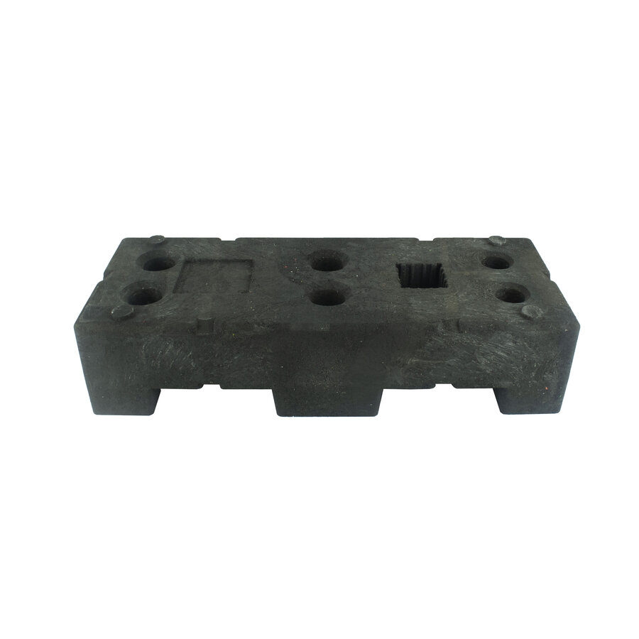 Socle pour clôture de chantier - 22 kg -  (HERAS) en PVC recyclé-2